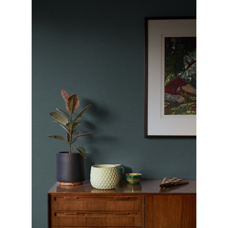 Rouleau de papier peint L 33 pi x l 20,9 po, Bleu sarcelle