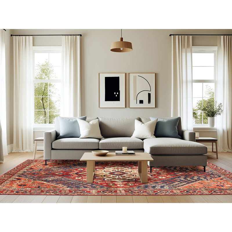 Oriental Indoor Rug, Rectangle 6' x 9'