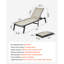 Chaise longue de bronzage pliable 2PCS-636535109-636535106
