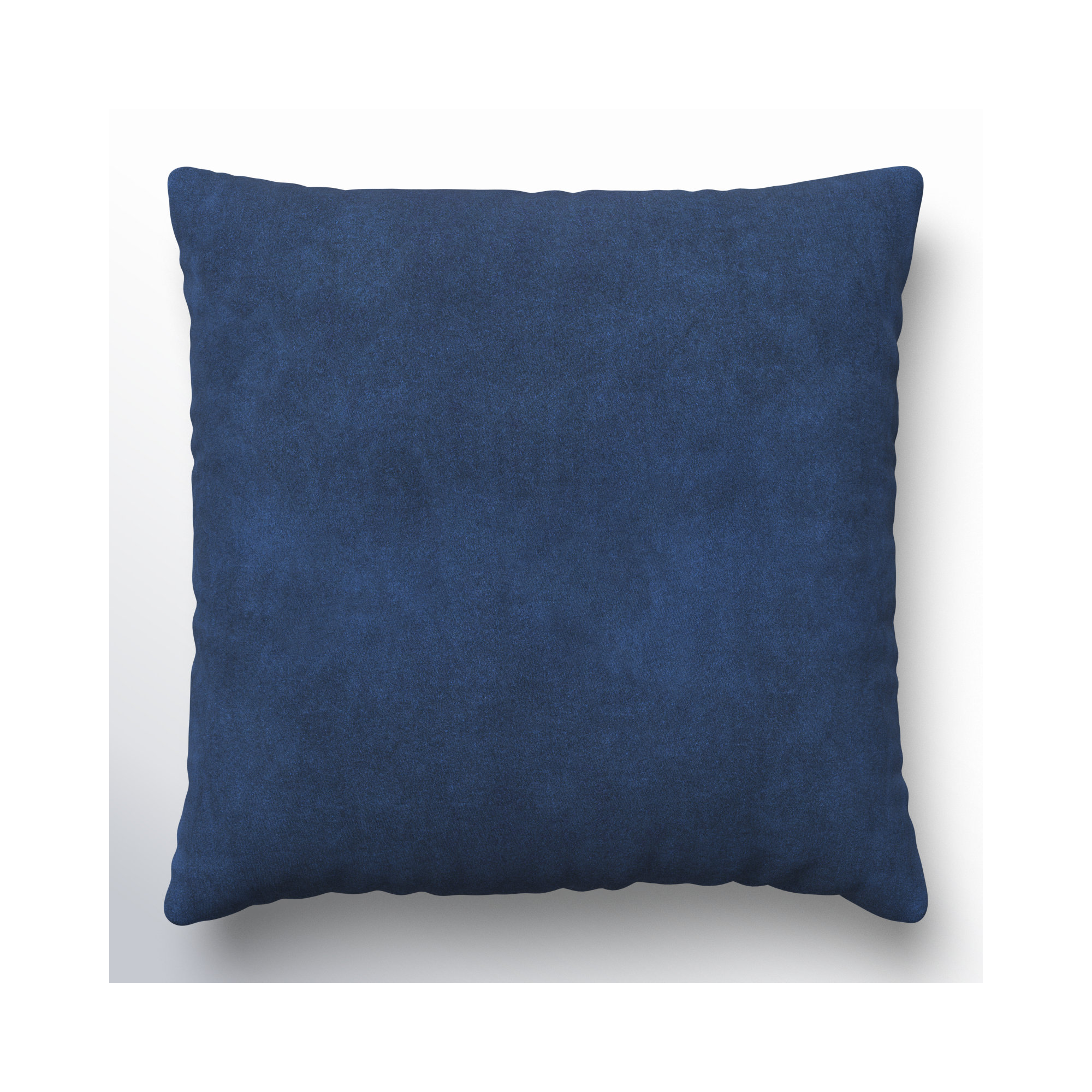 Rainier Cotton Throw Pillow, Down, 22" x 22", Dark Blue