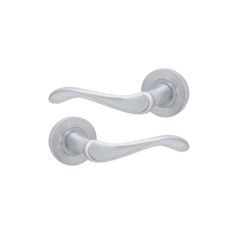 Rosalie Lever Door Handle, Satin Chrome