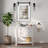 Rural Farmhouse Barn Bathroom Mirror - Wooden Frame Wall Mirror, Rectangular Wall Decorative Mirror, Metal Bracket Decorative Barn Door Style Mirror For Bathroom Entrance, Living Room And Bedroom-1184126120-1184126123