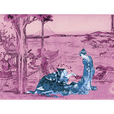 Décalcomanie murale amovible en bois courtesan japonais