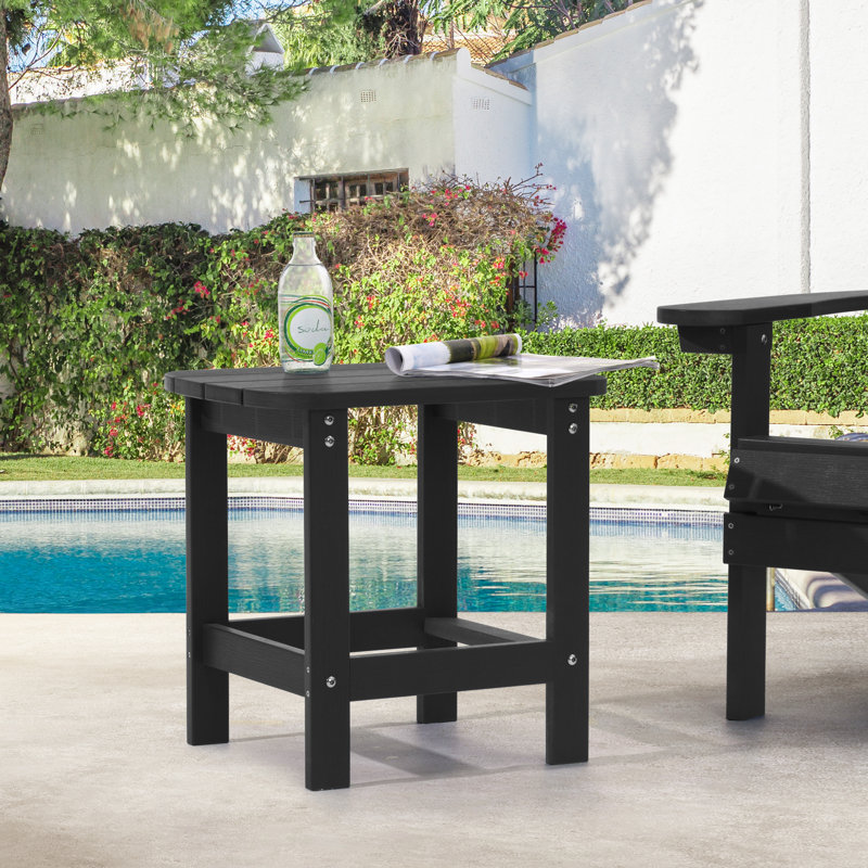 Table d'appoint d'extérieur, table basse Adirondack, Noir