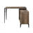 L-Shape Writing Desk With Side Cabinet, Rustic Oak, Space-Saving Design With Sliding Barn Doors And Ample Storage-1469279951-1469279937