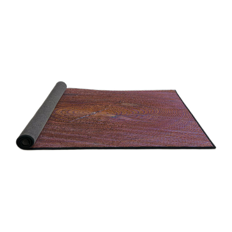 Tapis marron Power Loom, Rond 4 pi