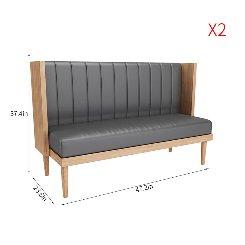 Banc rembourré en similicuir haut de gamme