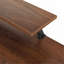 Bureau industriel en L avec tablettes de rangement, noyer