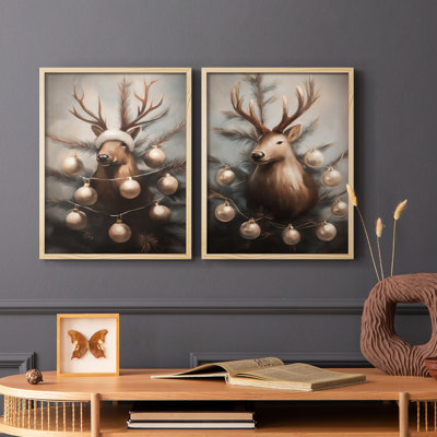Christmas Holiday Art -Series 2-CXLIX-Premium Framed Print -Ready to Hang - No Nails Required - No Nails Required