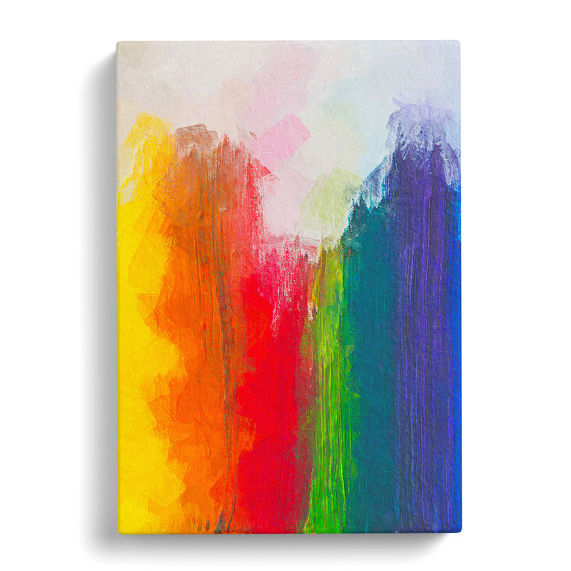 XV1022-4709X Touching The Rainbow Abstract - Print, Wrapped Canvas, 50cm H x 35cm W, No Matte