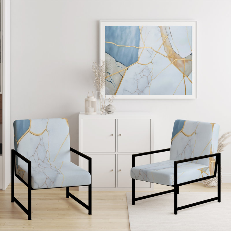 Cuscute - Fauteuil rembourré en marbre, Noir, noir, noir, noir