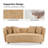Greigh 90" Modern Curved Boucle Sofa With Solid Wood Leg-1214626575