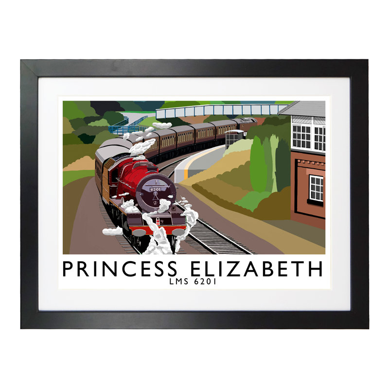 'Princess Elizabeth' by Richard O'Neil - Print, 33.5 cm H x 43.5 cm W x 2.2 cm D, Black Wood Frame