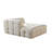 Iris Ivory Boucle Double Chaise Sectional