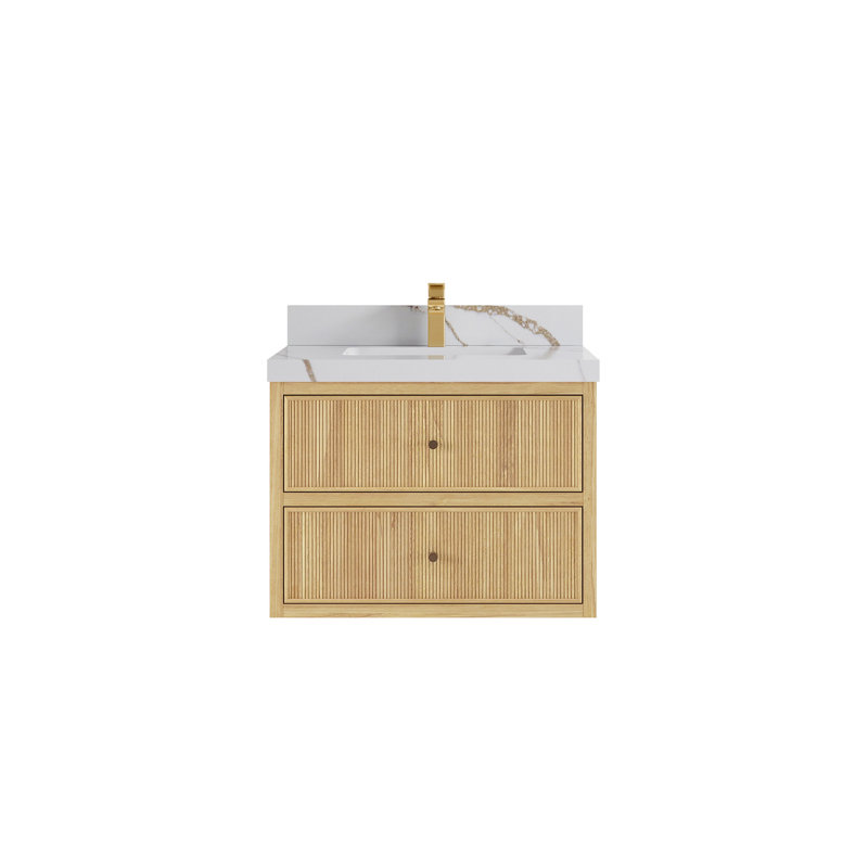 Ensemble de meuble-lavabo simple 30 po Sonoma, Or Calacatta