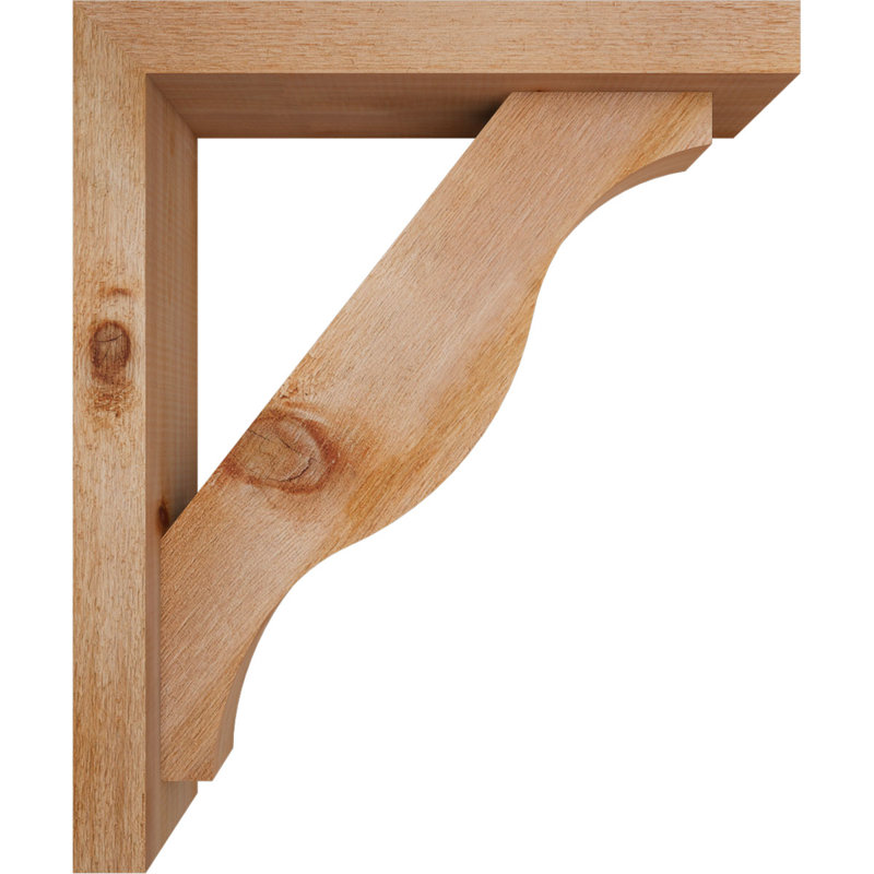 Support Funston Block avec support décalé, 24 x 20, Cèdre rouge occidental de l 4 po (scié brut)