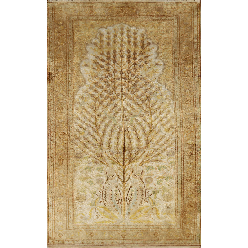 Tapis turc vintage en laine Hereke 4 x 6