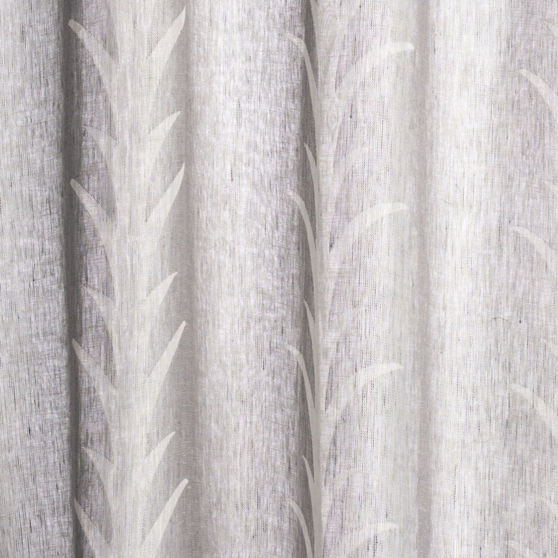 Essentiels: tissu rayé d'acanthe diaphane, Carbone
