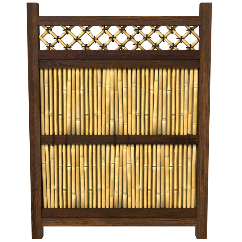 Panneau de clôture North Garden Zen, 4' H x 1.5' W, Bambou clair