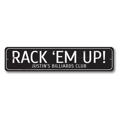 Rack Em Up Custom Aluminum Sign