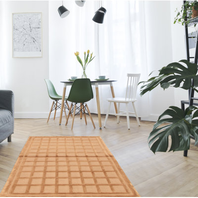 Tapis brun clair en laine noué à la main Gunnels
