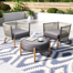 Two Patio Lounge Chairs With Cushions And Ottoman