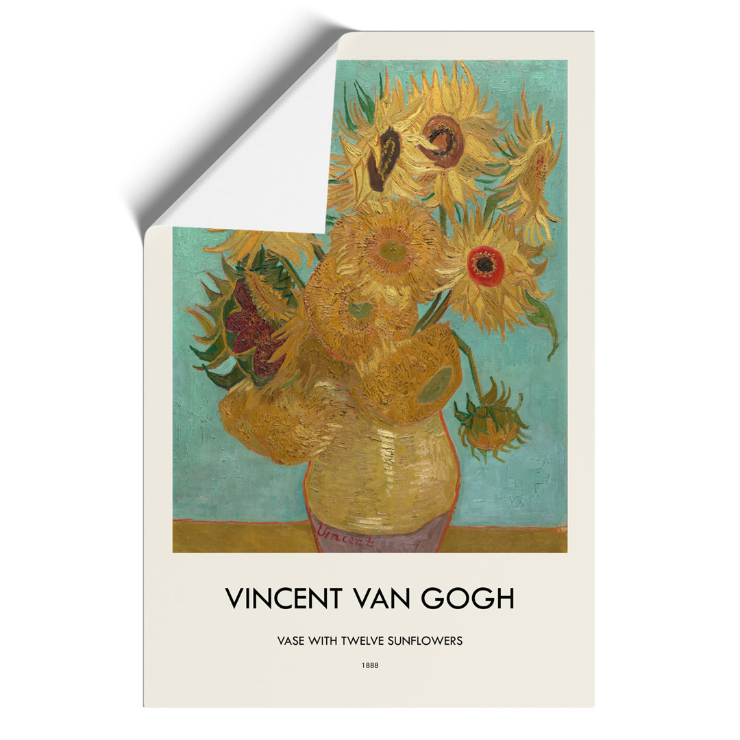 Vase with Twelve Sunflowers Print by Vincent van Gogh - Frameless Print