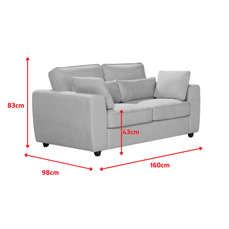 Chenille Sofa, 2, Dark Grey
