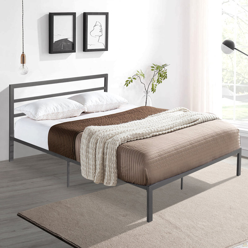 Queen Size Metal Bed Frame With Headboard