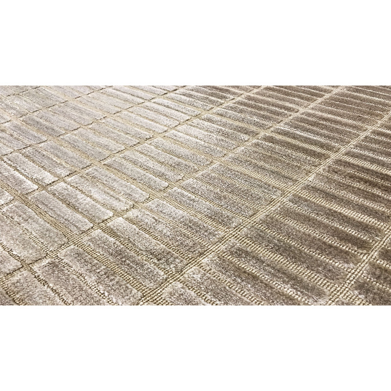 Tapis brun de haute qualité noué à la main