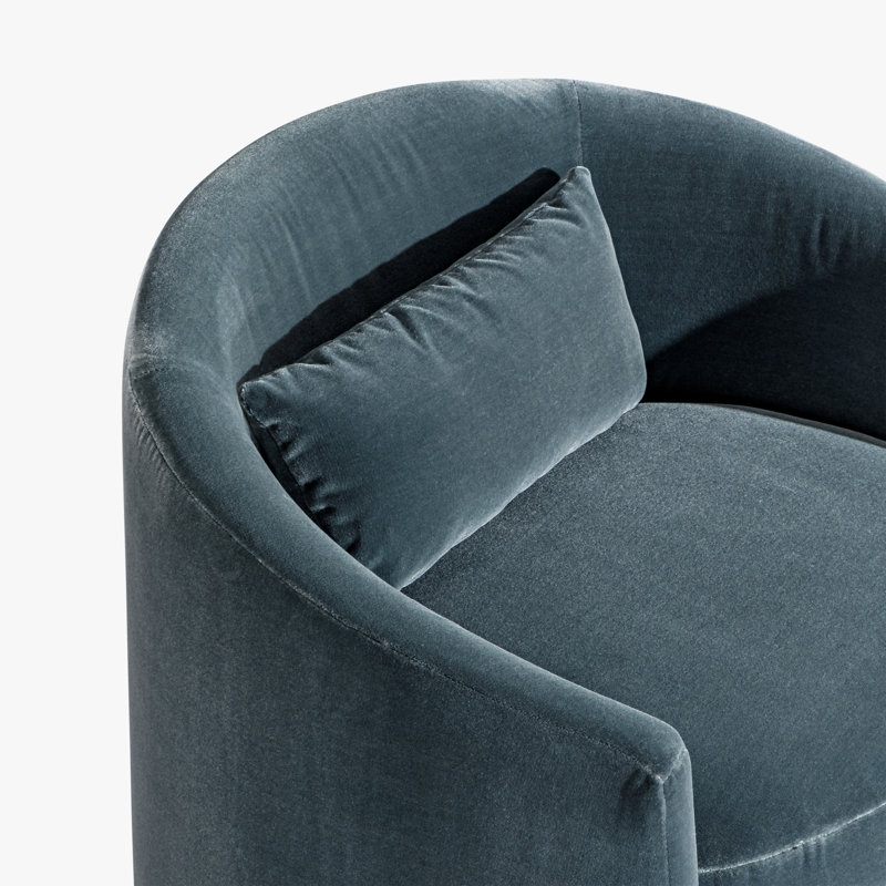Chaise rembourrée Kelby, Mélange de polyester bleu sarcelle