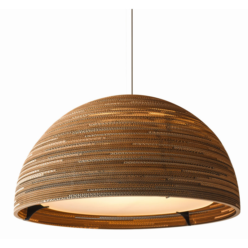 Luminaire suspendu Scraplights Dome 36 naturel, Naturel