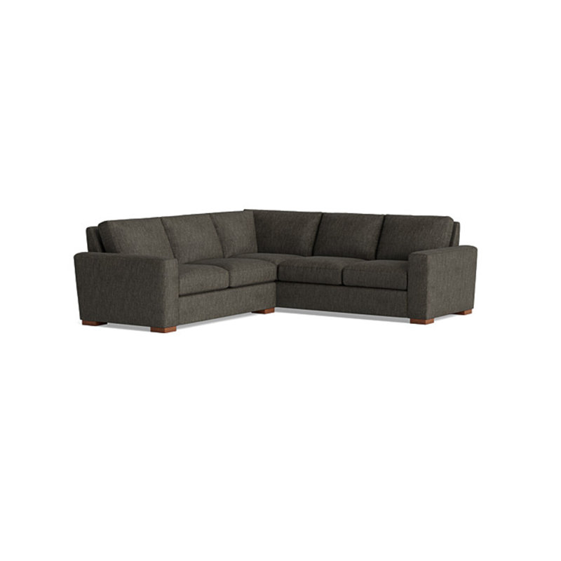 Couch Potato Sectional, Right Hand Facing, Performance Weave - Onyx
