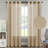 Dawan Faux Linen Semi-Sheer Grommet Curtain Panels-2034590665-2034590656