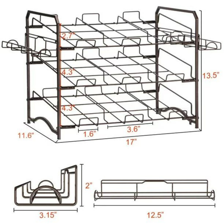 Bamboo Can Rack Organizer, 3 Tier Stackable Can Storage Rack with Label Sticker and Marker Pen Latitude Run