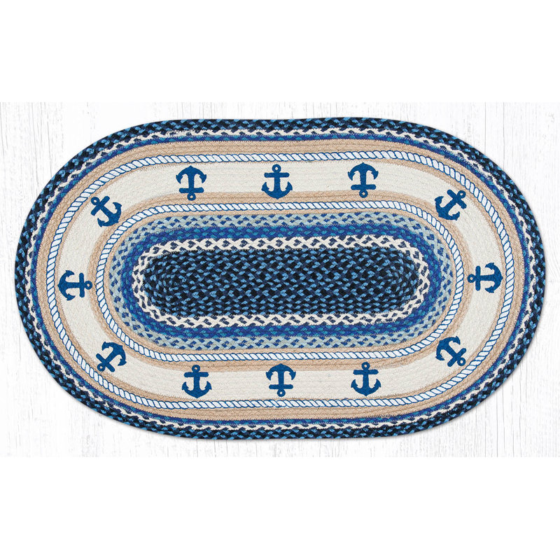 Tapis de terre en jute tressé rustique, 27 po x 45 po