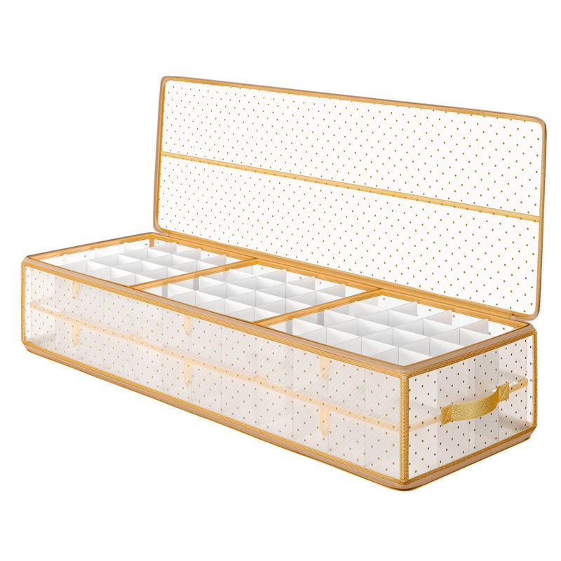 Ornament Storage, Gold/White