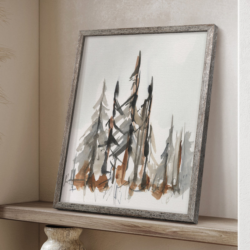 Rustic Evergreen II, reproduction encadrée - bois massif, H 21 po x l 17 po