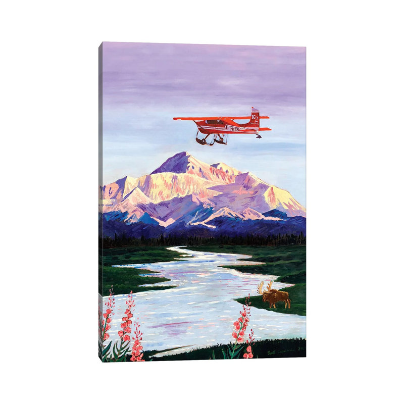 Denali Sunrise by Scott Clendaniel - Wrapped Canvas Painting, 20.32 cm H x 30.48 cm W