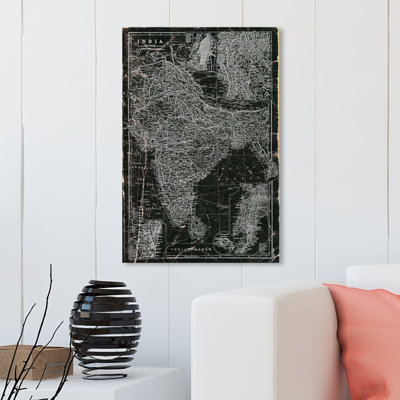 « inde 1892 map », impression sur toile