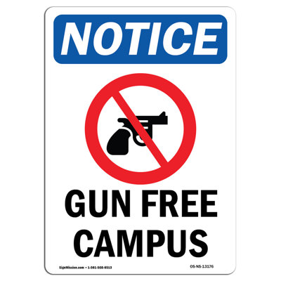 Gun Free Campus Sign
