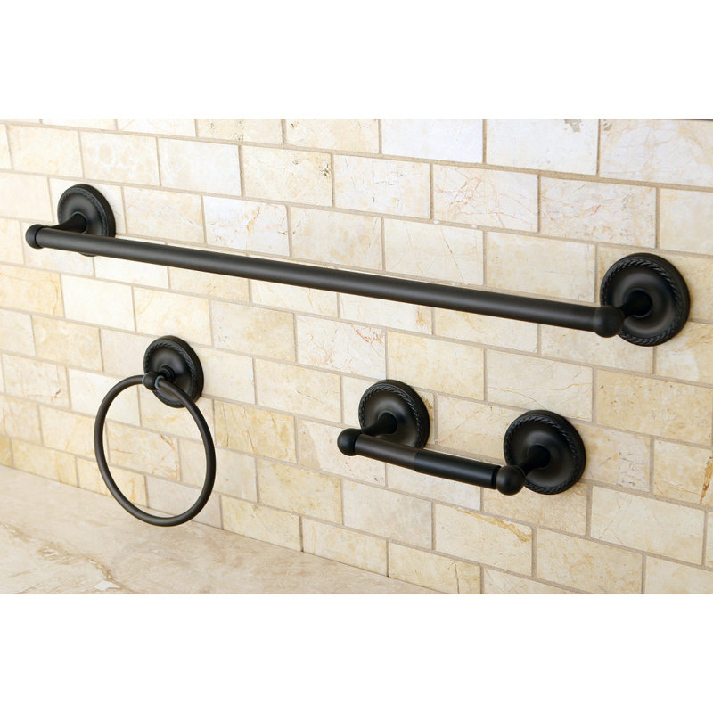 Concord 3 Piece Bathroom Hardware Set, Oil Rubbed Bronze