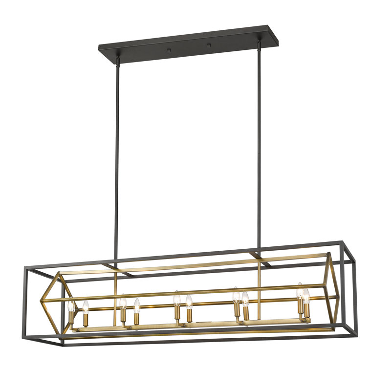 Goulart 10 - Light Kitchen Island Pendant, Olde Brass/Bronze