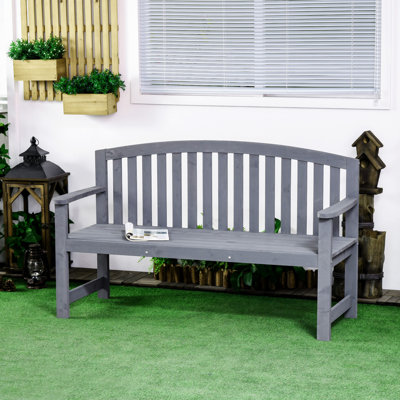 Banc d'extérieur en bois Outsunny de 56 po (sans la table)
