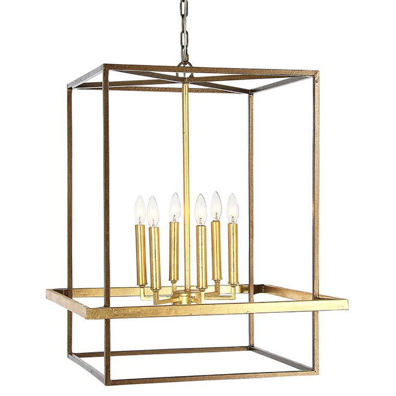 Kayce 6 - Light Lantern Rectangle Chandelier