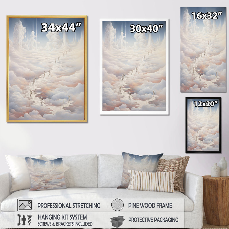 Reproduction d'art sur toile, Cadre flottant noir, H 32 po x l 24 po x P 1 po