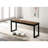 Industrial Style 3Pc Dining Set 1X Dining Table 2X Bench U-Shape Metal Legs Wooden Top Walnut And Black Finish