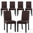 Modern Faux Leather Waterproof Upholstered Dining Chair (Set of 6)