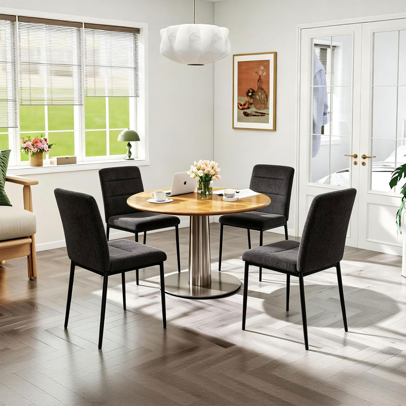 Upholstered Dining Chair, Black