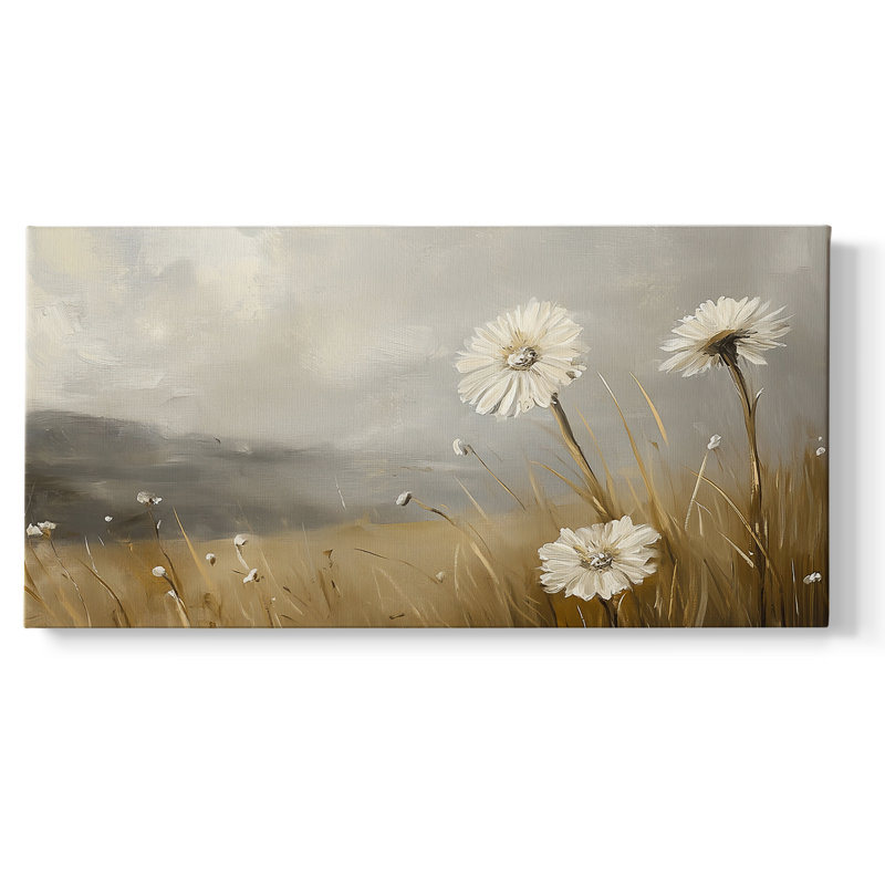 Série paysage - CLVI - Toile tendue avec châssis encadré - Prêt à être accroché, H 25 po x l 49 po